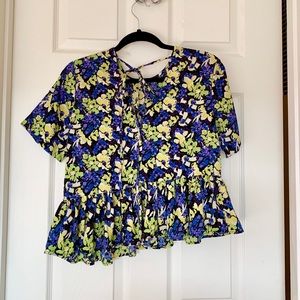 ASOS A-symmetrical floral blouse